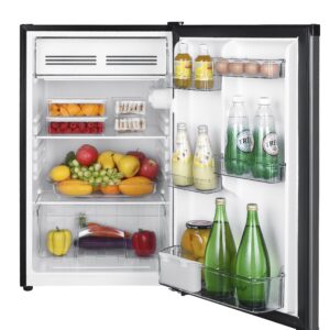 Premium Levella PRF446300HS 4.4 cu ft Mini Fridge in Silver