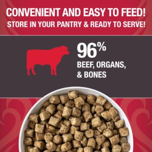 KOHA Raw Life Freeze-Dried Raw Bites Beef for Dogs, High Protein Meal, Topper, and Treat for Picky Eaters, 14oz Bag