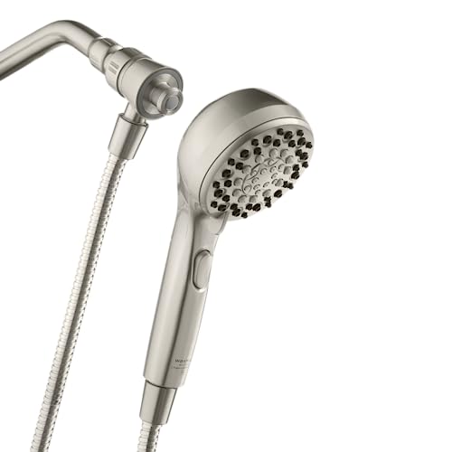 Waxman 8570202WX Attache 6-setting 3.9" Handheld Showerhead, Brushed Nickel