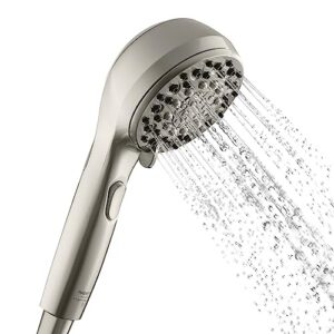 Waxman 8570202WX Attache 6-setting 3.9" Handheld Showerhead, Brushed Nickel