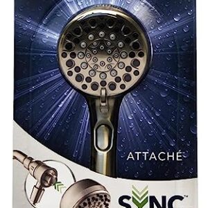 Waxman 8570202WX Attache 6-setting 3.9" Handheld Showerhead, Brushed Nickel