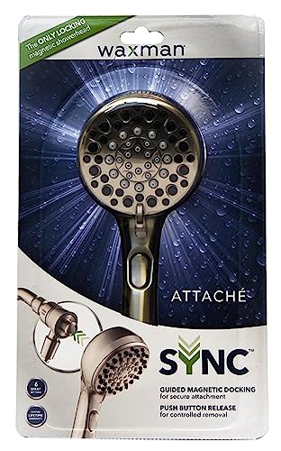 Waxman 8570202WX Attache 6-setting 3.9" Handheld Showerhead, Brushed Nickel