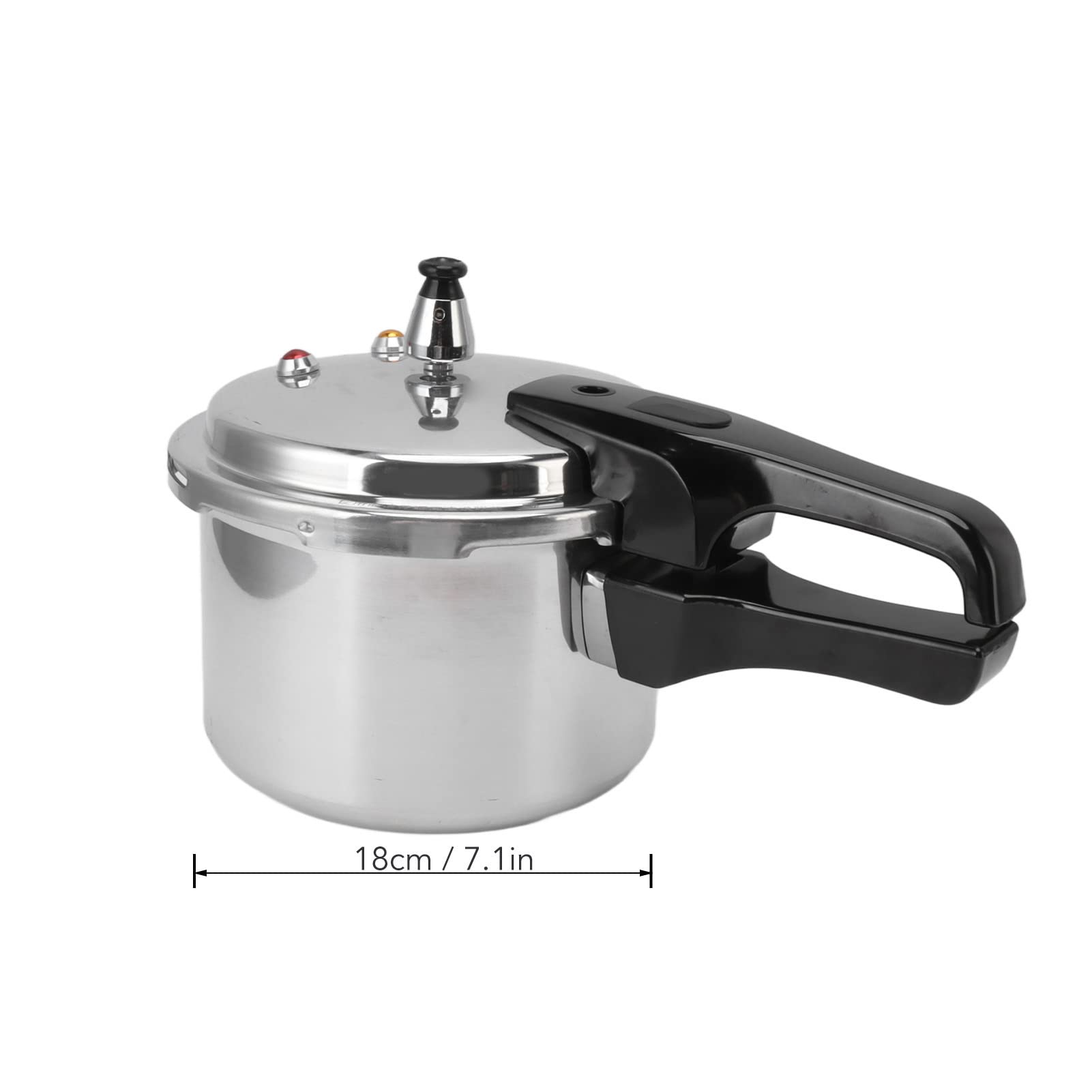 3L Stainless Steel Pressure Cooker, Exquisite Workmanship Stainless Steel Pressure Cooker Cooking Various Foods Food Grade for Induction Cooker