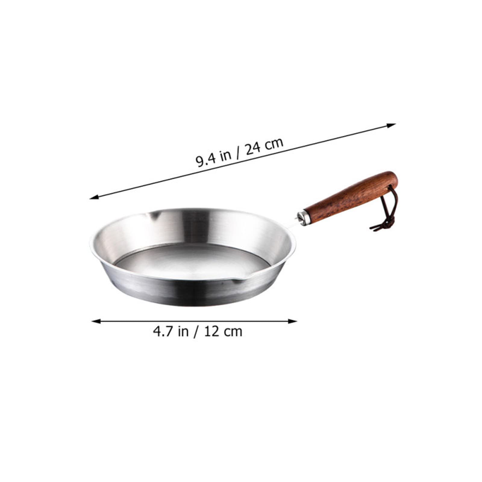 Stainless Steel Egg Frying Pan Mini Frying Pan 4.7" Skillet Heat Resistant Non Stick Pot