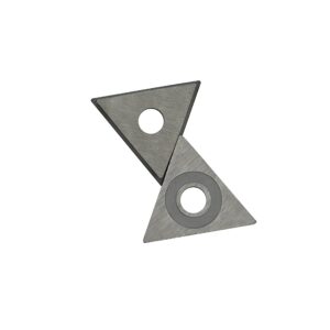 Paint Scraper Carbide Blades Double-Edged Reversible Replacement Blade (1" Triple-Edge Triangle)