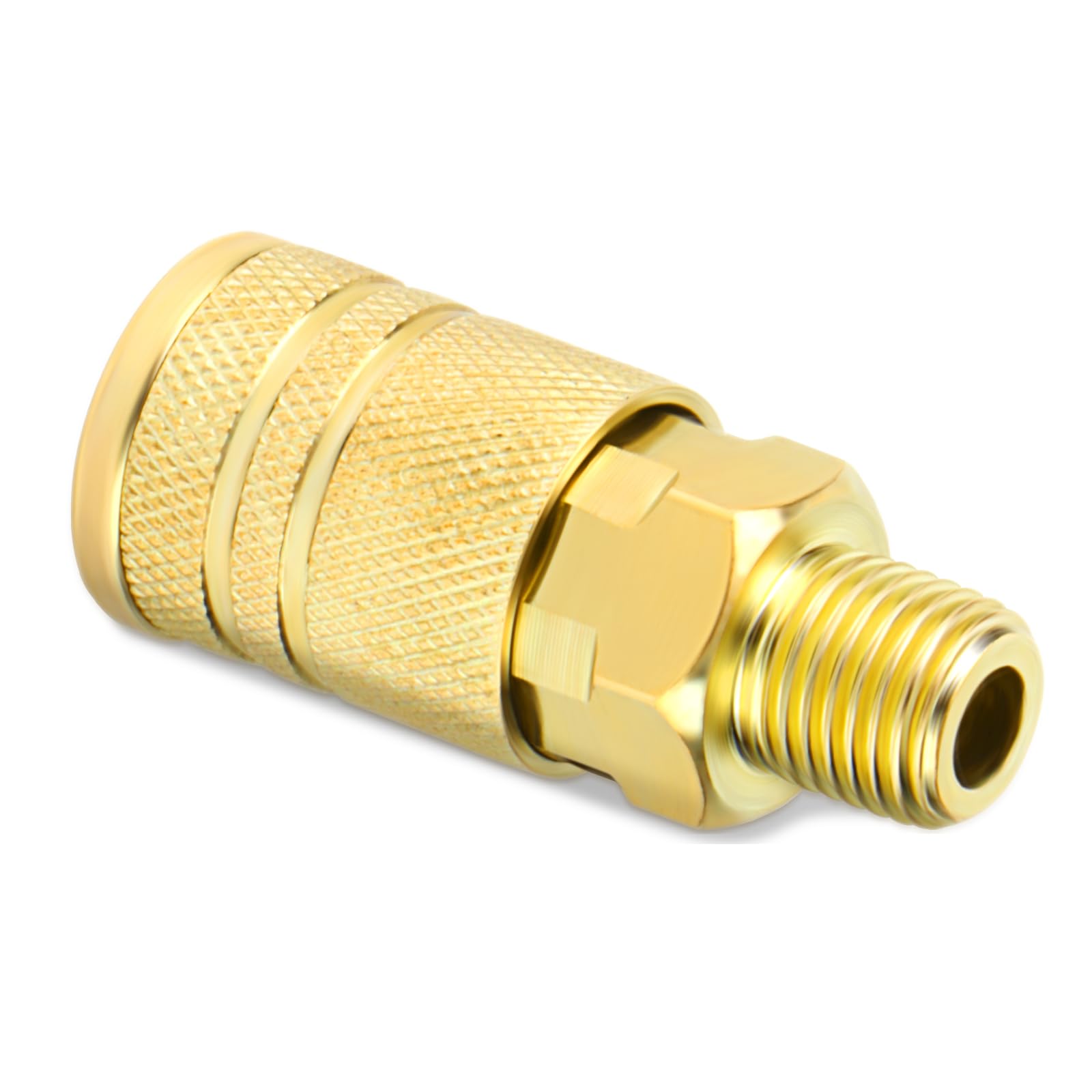 GASHER 12PCS 1/4-Inch Male Industrial Coupler,1/4 Inch NPT Male Threads Size, Quick Connect Air Coupler