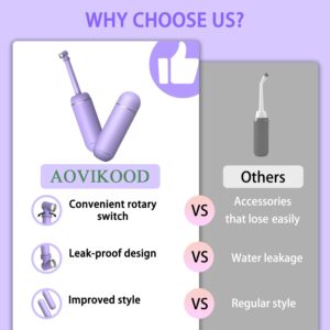 Portable Bidet for Travel, Reusable Peri Bottle for Postpartum Care, Handheld Sprayer for Women and Men, 380ml(12.8oz) Large Personal Hygiene Cleaning Bottle with Leakproof Design, Eco-Friendly Purple