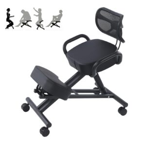 Aramox Orthopaedic Stool, Kneeling Chair with Cushion Upgraded Kneeling Chair for Office for Meeting Room for Home Task for Reception for Banking