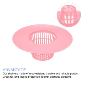 METALLIXITY Bathroom Sink Drain Strainer(2.2" x 0.6") 6pcs, Shower Drain Hair Catcher, Shower Drain Cover Fits - for Bathroom Bathtub Wash Basin Hole Shower Drains, Pink