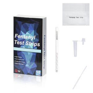 fentanyl testing strips, ezing fentanyl test strip kit，high sensitive, rapid response, easy to use and read, 10 test strips per pack