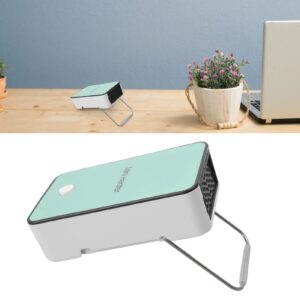 ciciglow Mini Air Heater, Desktop Heater with Rotatable Bracket Cyan Mute Quick Heating Electric Air Warmer for Home Room Office (US Plug 110V)