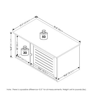 Furinno Peli Farmhouse Hidden Cat Litter Box with Divider, Ebony