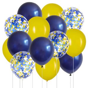 blue and yellow graduation balloons,12inch navy blue yellow latex helium balloons,golden state warriors party,minions party decorations,pack of 50