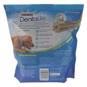 Purina DentaLife Daily Oral Care Chews Dental Dog Treats - Large Snacks for Big Pups 40+ Lbs (18 Count) - Plus Rope Toy and Fun Animal Facts Booklet Bundle