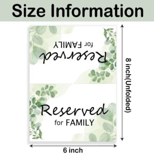 Reserved Signs for Wedding Reception Greenery Reserved Table Cards Tented Table Place Setting Cards Engagement Party,Rehearsal Dinner,Anniversary Party or Any Events 10 Pack (Color2)