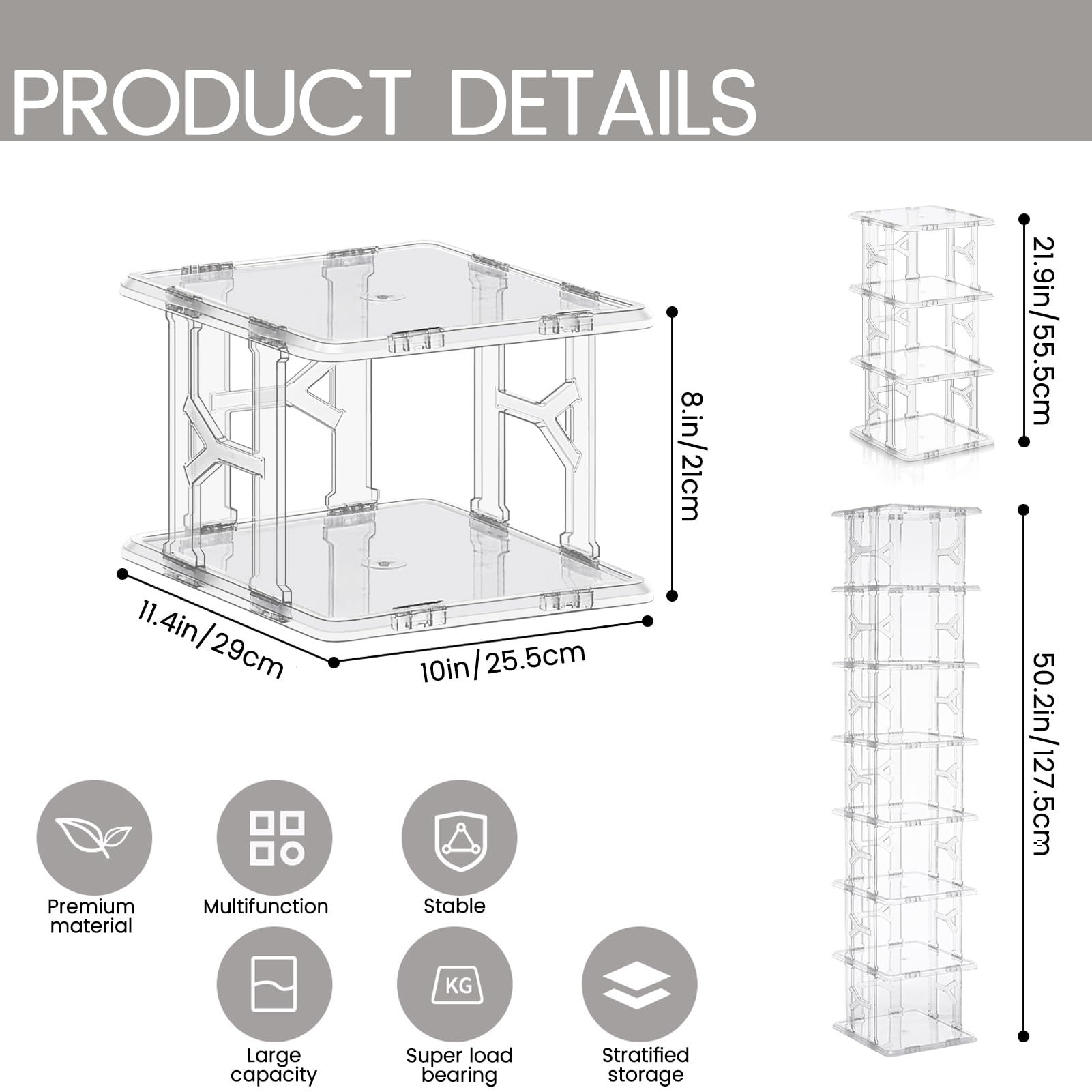 KALYLOC Shoe Storage for Closet, Plastic Vertical Shoe Organizer, Small Cubby Free Standing Shoe Shelves for Entryway Stackable Shoe Tower Space Saver (Clean 14 tier)