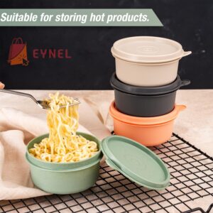 EYNEL 9 oz Small Round Food Storage Containers with Lids Set of 10, Airtight Leakproof Reusable, Plastic To Go Bento Box, Mini Lunch Box, Snack Storage Bowl, for Kitchen, Picnic (10)