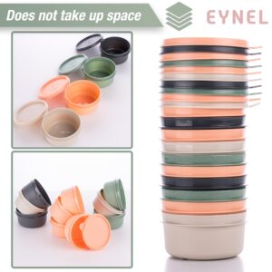 EYNEL 9 oz Small Round Food Storage Containers with Lids Set of 10, Airtight Leakproof Reusable, Plastic To Go Bento Box, Mini Lunch Box, Snack Storage Bowl, for Kitchen, Picnic (10)