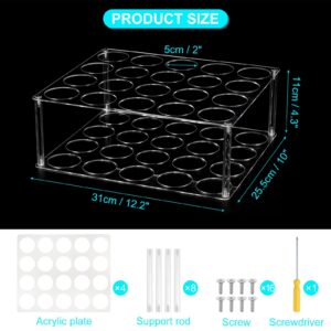 uxcell 2 Set Vinyl Roll Storage Rack, Acrylic Vinyl Roll Holder for Up to 40-Holes, Vinyl Organization for Craft Room Gift Wrap Roll Vinyl Storage Organizer Household Gadgets, Clear