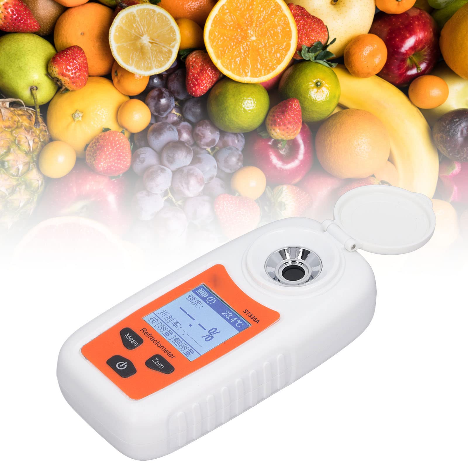 ST335A Digital Display Saccharimeter Refractometer Fruit Sugar Meter High Precision Sugar Detection Measurement Sweetness Tester