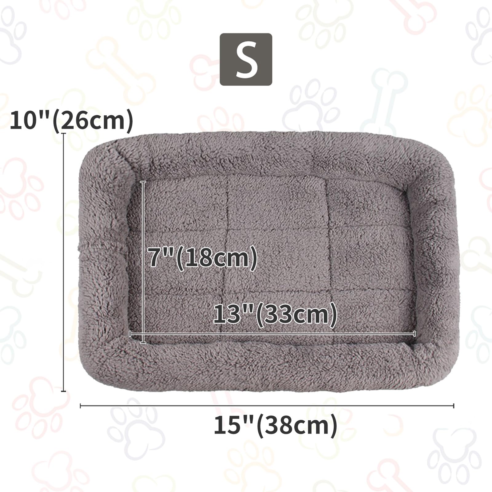 PETLESO Small Cat Bed Plush Cat Cushion, Small Cat Beds for Indoor Cats Fluffy Cat Mat for Small Cat Curl Sleep for Crate Carrier, Small 15" x 10"