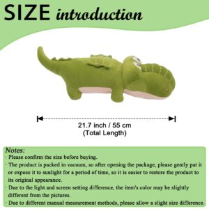 zhidiloveyou 21.7" Crocodile Stuffed Animal Alligator Plush Hug Pillow Cute Toy for Girls Boys