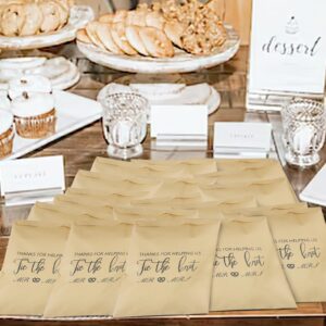 48Pcs Thanks for Helping Us Tie the Knot Pretzel Wedding Favor Bags,Tie the Knot Pretzel Favor Goody Snack Treat Grease Resistant Bags for Engagement Wedding Bridal Shower Party Decorations Supplies