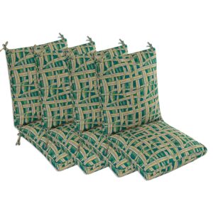 makimoo set of 4 outdoor dining chair cushions, comfort patio seating cushions, 44 x21x4.5 inch, single welt and zipper,