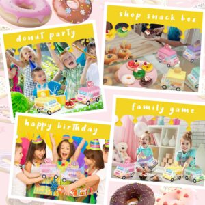 Seajan 24 Pieces Sweet Donut Party Favor Boxes Truck Treat Boxes Grow up Donut Gift Goodies Boxes for Doughnut Themed Baby Shower Kids Birthday Party Table Decorations Supplies