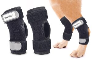 dog leg braces for rear legs, hock brace for back legs with metal strips and safety reflective straps for short legs, joint warps support for hind legs injuries sprains arthritis (xsmall)