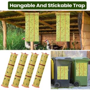 Qualirey Sticky Fly Traps Outdoor Giant Fly Traps for Indoors Sticky Fly Paper Strips Indoor Hanging Fly Tape Insect Fly Paper Sheets Glue Bug Catcher Outdoor for Gnats Mosquitoes (150 ft)