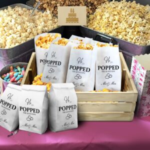 48Pcs He Popped the Question Popcorn Bags Engagement Bridal Shower Wedding Party Favors Popcorn Bags Wedding Bridal Shower Engaged Goody Snack Treat Bags Grease Resistant