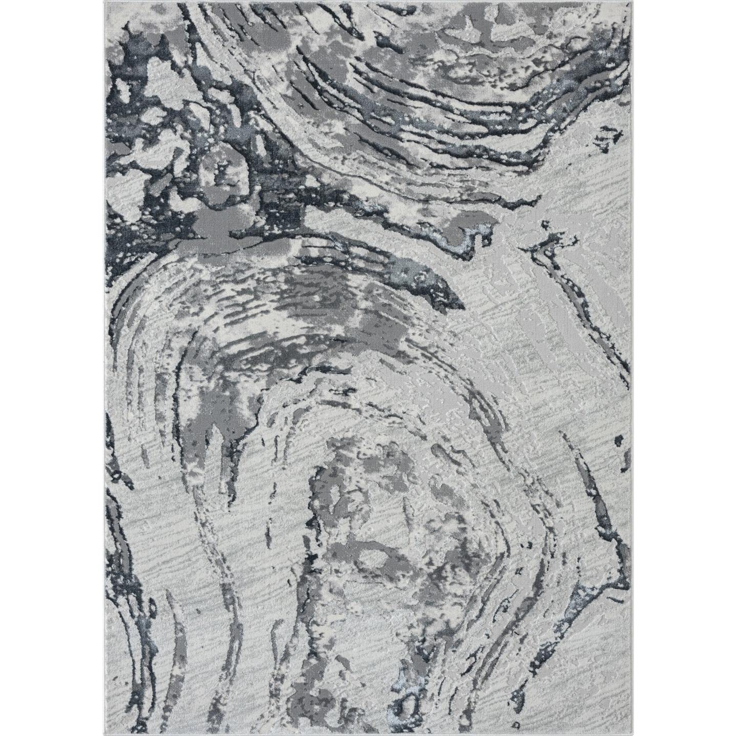 LUXE WEAVERS Marble Swirl Gray 6x9 Area Rug