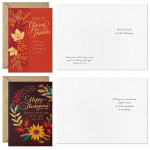 DaySpring Religious Thanksgiving Cards Assortment (16 Assorted Cards with Envelopes)