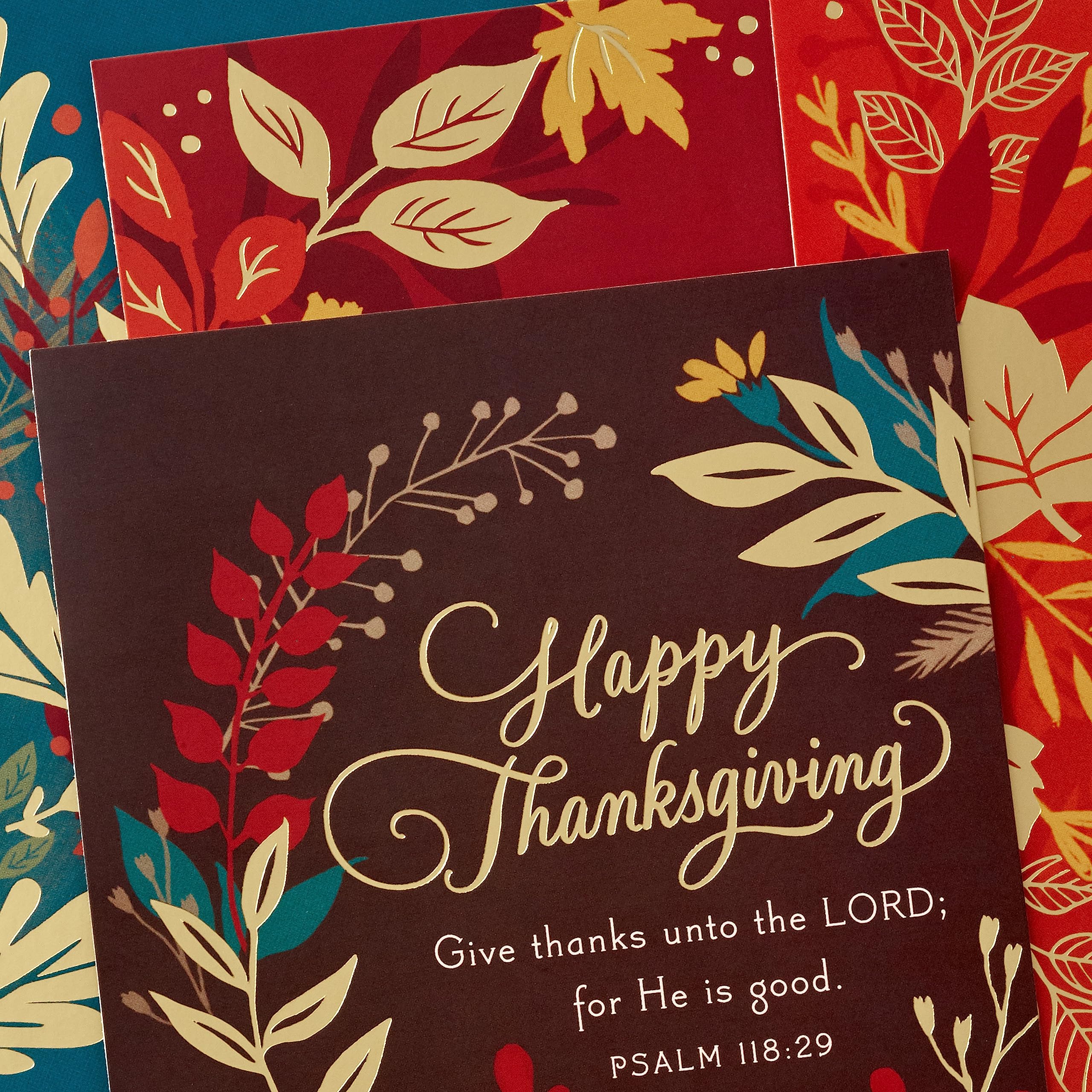 DaySpring Religious Thanksgiving Cards Assortment (16 Assorted Cards with Envelopes)