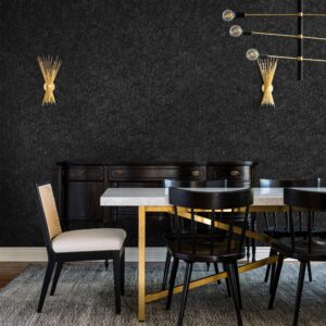 GloryTik Black Wallpaper Silk Peel and Stick Wallpaper Black Contact Paper 17.3"X78.7" Silk Textured Self Adhesive Removable Wallpaper Thicken Waterproof Wallpaper for Room Wall Cabinets Decoration