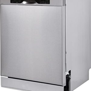 RCA RZ0842 Front Control-Built in FULLSIZE Dishwasher, 57 DBA, Stainless Steel, 24” WIDE, Stainless