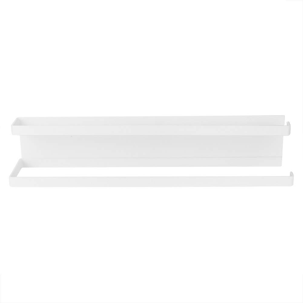 Magnetic Towel Holder,Space Saving Wall Mounted Towel Rack No-Drilling Double Bath Towel Bar for Bathroom Kitchen(White)