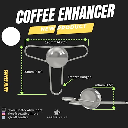 Coffee Alive Extract Chilling Espresso Ice Ball, gift for coffee enthusiasts. Espresso Chiller. Lock in more flavour with frozen stainless steel ball espresso.