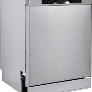 RCA RZ0842 Front Control-Built in FULLSIZE Dishwasher, 57 DBA, Stainless Steel, 24” WIDE, Stainless