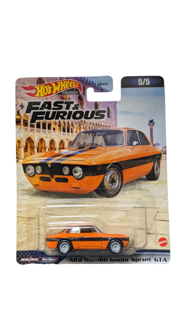 Hot Wheels HKD29 Fast and Furious - Alfa Romeo Julia Sprint GTA [3 Years Old and Up]