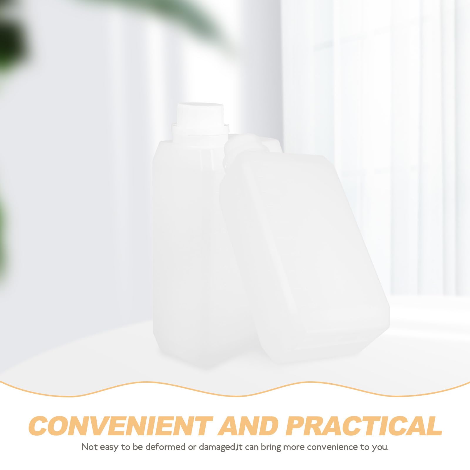 Mobestech Hdpe Side Bottle Empty Plastic Bottles Plastic Gallon Jug 1 Gallon Plastic Jug Plastic Milk Container Large Empty Jug Liquid Glue Plastic Bottles with Lids Storage Bottle White Car