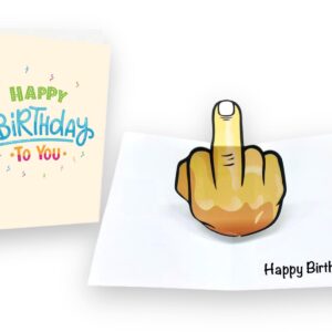 AVINITI Dark Humor Pop Up Birthday Card with Surprising Message in 3D | Gag Bday Popup Card Gift for Friends, Family, Husband, Wife, Mom, Dad, Son, Daughter, Co-worker (Happy Birthday)