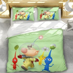 AKARDO Pik Garden Elf Game Duvet Cover Soft 3D Printed Bedding Set with Comforter Cover 3 Piece Set Includes 2 Pillowcases and 1 Duvet Cover Machine Washable (12,King (104"x90"))