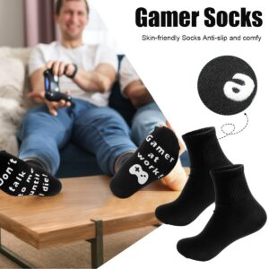 Gamer Gifts for Men Boyfriend Teenage Boy Birthday Christmas Gifts Box- Easter Basket Stuff Game Room Decor Gaming Gift for Man Him Video Game Lover (Gamer Tumbler+Pillow Cover+Socks+Stainless Sign)