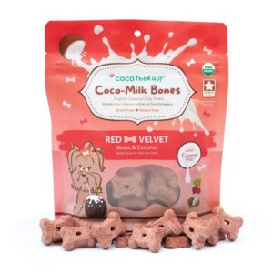 cocotherapy coco-milk bones dog treat (red velvet) 6 oz.