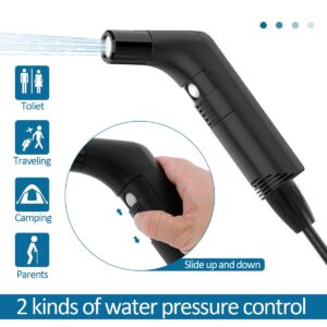 Portable Electric Rechargeable Travel Bidet, Handheld Soft Pressure Sprayer for Bathroom, rv Car and Outdoor Camping, Mini Body Washing Cleaner with 2.3L Water Tank and USB Cable