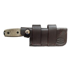 carl thomas leathers custom made horizontal knife sheath made to fit only the ontario rat 3 or esse 3 knife. can be worn on either side. knife not include.