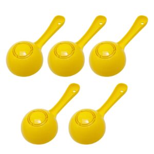 hoypeyfiy rice ball spoon, plastic rice paddle,non stick rice scooper for rice ball making, kitchen, restaurant, sushi making spoon (yellow-5pcs)