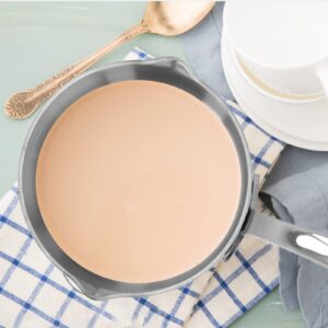 Small Milk Pan Stainless Steel Hot Milk Pot Mini Sauce Pot Butter Melting Pot Chocolate Sugar Cheese Butter Melting Pot for Melting Coffee Tea Soup Warming Boiling Milk Sauce Pasta